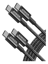 Anker  Cable Nailon Doble Usb C A Usb C (60 W) Carga Rapida