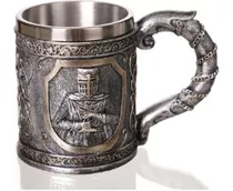 Tazón Taza Mug Caballero Medieval Acero Inoxidable 420ml