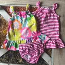 Set Carters 3 Prendas Short O Vestido, Liquidacion Para Beba