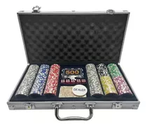 Maleta Poker 300 Fichas Kit Jogo Profissional Completo Vegas