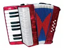 Acordeon Sanfona Gaita Juvenil 8 Baixos Verde Brinquedo 