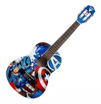 Violão Infantil Phx Marvel Capitão América Acústico 6c Nylon