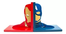 Aparador Suporte Porta Livros Geek Guerra Civil Homem De Ferro E Capitão América Vingadores Marvel