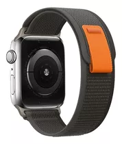 Pulsera Trail 100% Compatible Con El Apple Watch Ultra De 49 Mm, Color Negro/gris, Ancho 49 Mm