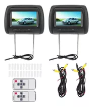 2 Monitores Vídeo Lcd Con Reposacabezas Ajustable 7 Pulgadas