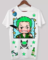 Remera Adulto, Roronoa Zoro, Kawaii, One Piece Anime 