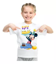 Remera Chicos Para Cumpleaños, Nombre Personalizado  X 10 Un