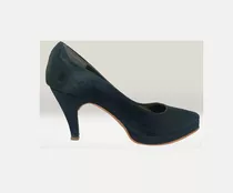 Zapato Stiletto Vestir Tacón 8cm Negro 38 Moda Circular