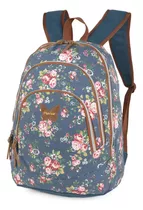 Mochila Juvenil Flores Florida Princess Costas G Feminina