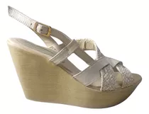 Sandalias Kripty Hush Puppies Plataforma Talle 37 Marfil