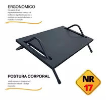 Apoio Descanso Base Suporte Ergonômico Para Os Pés - Preto