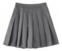 Falda Corta Minifalda Plisada Con Cremallera Lateral Elegant