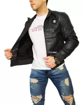 Campera E. Cuero Hombre Bomber Aviador G Stone