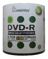 600 Dvd-r Printable Smartbuy 4.7gb 120 Minutos 16x C/nf