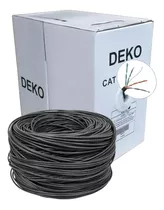 Cabo De Rede Cat5e 4 Pares Caixa Com 305m Preto Deko Cat5 Para Redes De Comunicação Computadores Câmeras Segurança Sftv