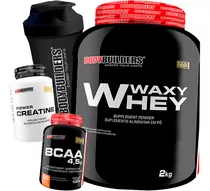 Kit Whey Protein 2kg + Bcaa + Creatina - Imediato! Sabor Baunilha