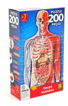 Puzzle Didático 200 Peças Corpo Humano - Grow