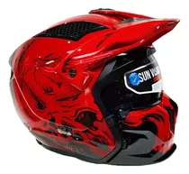 Casco Mt Streetfighter Darkness Red 3c - City Motor