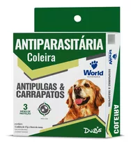 Coleira Anti Pulgas Carrapatos Cães Até 56cm Antiparasitária