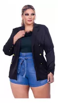 Blazer Max Social Alfaiataria Plus Size