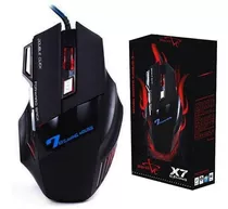 Mouse Gamer Laser X7 2400dpi Led Usb 7 Botões Profissional