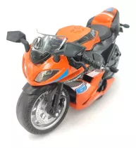 Miniatura Moto Corrida Die-cast Som E Fricção Coleção 1:14