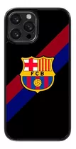 Funda Para Celular Barcelona Futbol Club Fondo Negro Franja