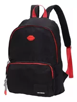 Mochila Las Oreiro Urbana Comoda Porta Notebook Color Negro Diseño De La Tela Liso