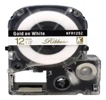 Fita Cetim Comp Rotulador Epson Branco 12mm Lw-300 Kfr12sz