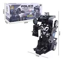 Carrinho Lamborghini Policial Vira Robô Controle Remoto Top