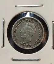 Moneda Un Medio Décimo De Sucre 1902 - Lima   