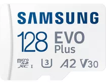 Cartão De Memória Samsung Evo Plus 128gb Micro Sd Branco