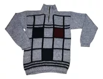 Sweaters Pullover Rombo Rombito Lana De Alpaca Barro Cocido
