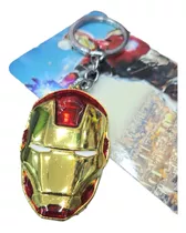 Llavero Metálico Marvel De Mascara Iron Man 