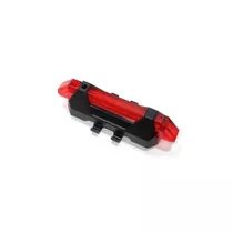 Luz Bici  5 Led Roja Cable 4 Funciones Usb Recargable Um