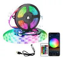 Tira De Luces Led App Bluetooth Control 5050 Rgb 2m/6.5ft