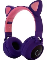 Auriculares Inalambricos Para Niños, Orejas De Gato Diadema