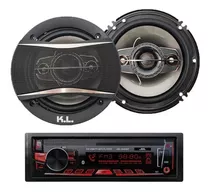 Combo Radio Para Carro Usb Bluetooth + Parlantes Kl Audio 6 