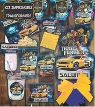 Kit Imprimible Candy Bar Transformers  Editable
