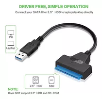 Adaptador Cable Usb 3.0 A Sata Ssd Disco Duro De Laptop 