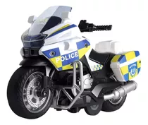 Vehículos Sin Control Remoto Motocicleta De Policía Blanca