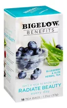 Te Blueberry & Aloe Bigelow Radiante Beauty Herbal 18 Bags