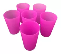 Set De 6 Vasos Plásticos Grandes 13 Cm  Variedad De Colores 