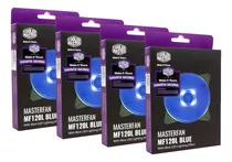 Kit C/ 4 - Cooler Master Mf120l Fan 120mm 12cm Led Azul