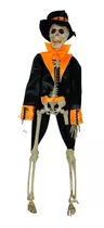 Esqueleto Assustador Pirata Com Faixa Para Halloween 40cm -