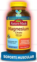  Nature Made Citrato De Magnesio 250mg C/180 Softgels Sabor Sin Sabor