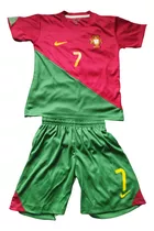 Conjunto Qatar 2022 P/niños Portugal, C. Ronaldo. Cr7.