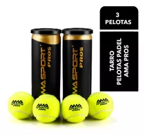 Tarro De Pelotas Padel Ama Pros 3 Un. ( Wpt & Ipf Approval )