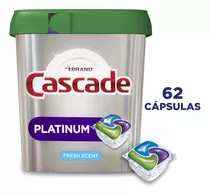 Detergente Lavavajillas Cascade Platinum Fresh, 62 Cápsulas