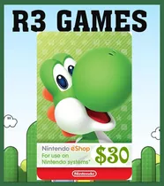 Tarjetas Nintendo Eshop $30